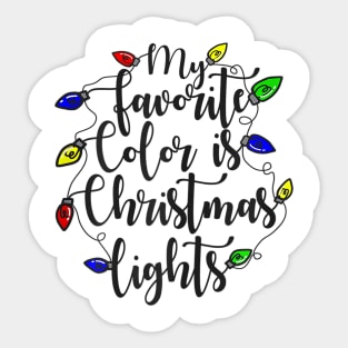 my favorite color is christmas lights Sticker